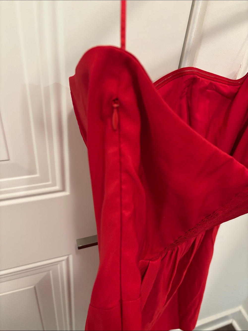 Strapless Red Mini Dress - Picture 8 of 9